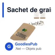 Sachet de graines de fleurs à couper personnalisable avec logo - 4 g - Miniature 1