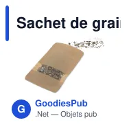 Sachet de graines de fleurs à couper personnalisable avec logo - 4 g - Miniature 2