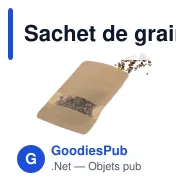 Sachet de graines de fleurs pour abeilles et papillons personnalisable avec logo - 4 g - Miniature 2