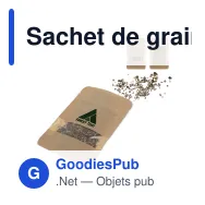 Sachet de graines de fleurs sauvages personnalisable avec logo - 4 g - Miniature 1