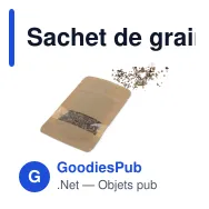 Sachet de graines de fleurs sauvages personnalisable avec logo - 4 g - Miniature 2