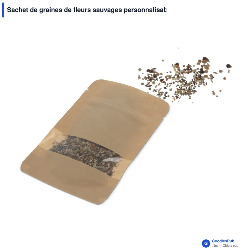Sachet de graines de fleurs sauvages personnalisable avec logo - 4 g - Image 2