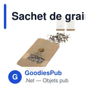 Sachet de graines de fleurs à sécher personnalisable avec logo - 4 g - Miniature 1