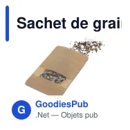 Sachet de graines de fleurs à sécher personnalisable avec logo - 4 g - Miniature 2