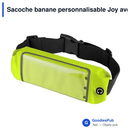 Sacoche banane personnalisable Joy avec logo - Élasthanne