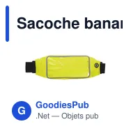 Sacoche banane personnalisable Joy avec logo - Élasthanne - Miniature 2