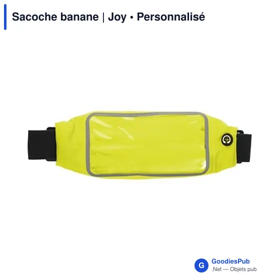 Sacoche banane personnalisable Joy avec logo - Élasthanne - Image 2