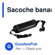 Sacoche banane personnalisable Joy avec logo - Élasthanne - Miniature 11