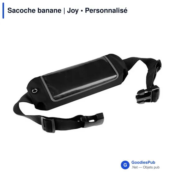 Sacoche banane personnalisable Joy avec logo - Élasthanne - Image 11