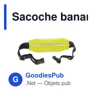 Sacoche banane personnalisable Joy avec logo - Élasthanne - Miniature 3
