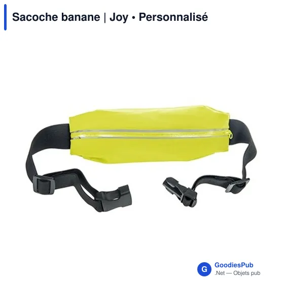 Sacoche banane personnalisable Joy avec logo - Élasthanne - Image 3