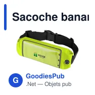 Sacoche banane personnalisable Joy avec logo - Élasthanne - Miniature 4