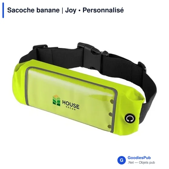 Sacoche banane personnalisable Joy avec logo - Élasthanne - Image 4
