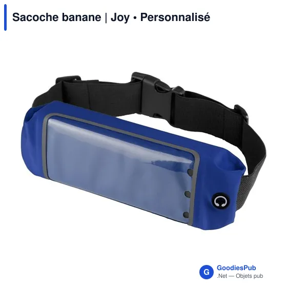 Sacoche banane personnalisable Joy avec logo - Élasthanne - Image 5