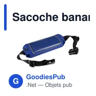 Sacoche banane personnalisable Joy avec logo - Élasthanne - Miniature 6