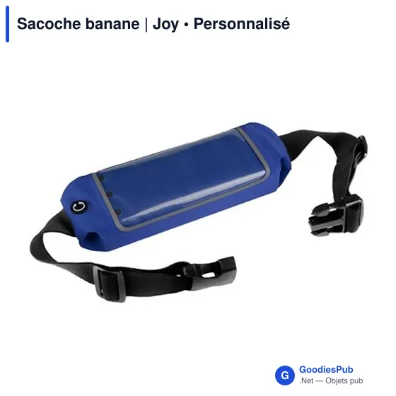 Sacoche banane personnalisable Joy avec logo - Élasthanne - Image 6