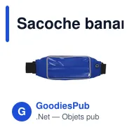 Sacoche banane personnalisable Joy avec logo - Élasthanne - Miniature 8