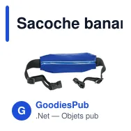 Sacoche banane personnalisable Joy avec logo - Élasthanne - Miniature 9