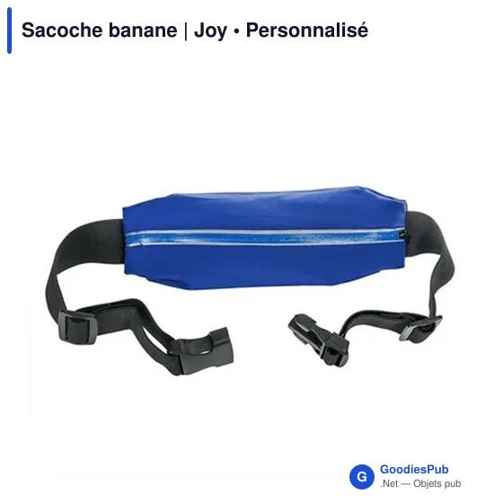 Sacoche banane personnalisable Joy avec logo - Élasthanne - Image 9