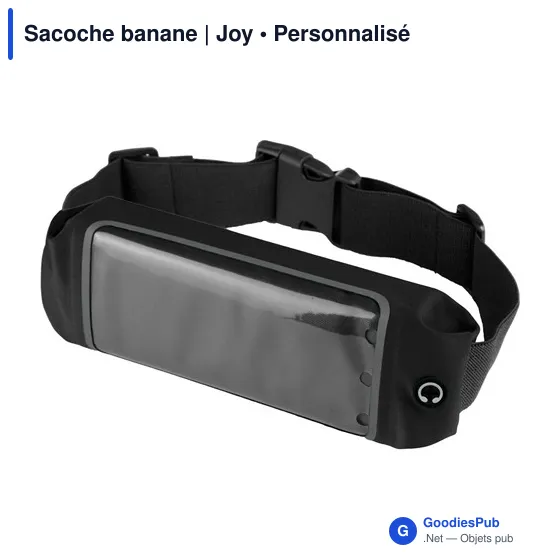 Sacoche banane personnalisable Joy avec logo - Élasthanne - Image 10