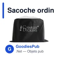 Sacoche ordinateur personnalisable en cuir avec logo - Charles Dickens® - Miniature 2