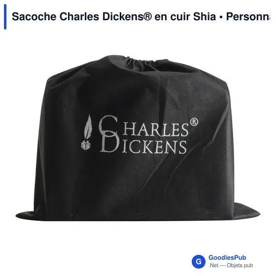 Sacoche ordinateur personnalisable en cuir avec logo - Charles Dickens® - Image 5