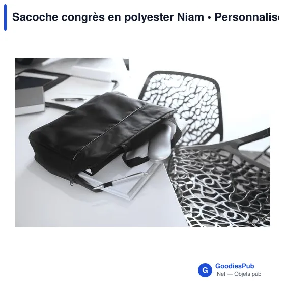 Sacoche porte-documents personnalisable Niam avec logo - Image 2
