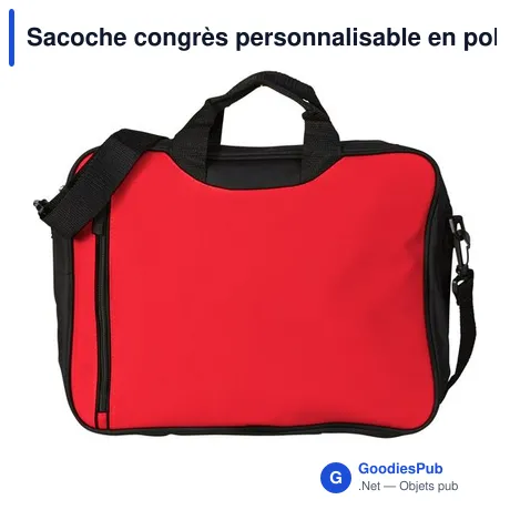 Sacoche congrès personnalisable en polyester avec logo - Nicola