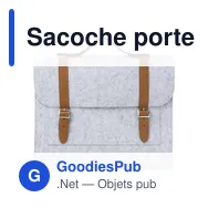 Sacoche porte-documents personnalisable en feutre rPET Amelia avec logo - Miniature 1