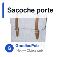 Sacoche porte-documents personnalisable en feutre rPET Amelia avec logo - Miniature 2