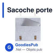Sacoche porte-documents personnalisable en feutre rPET Amelia avec logo - Miniature 3