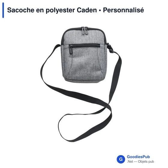 Sacoche personnalisable en polyester avec logo - Caden - Image 2