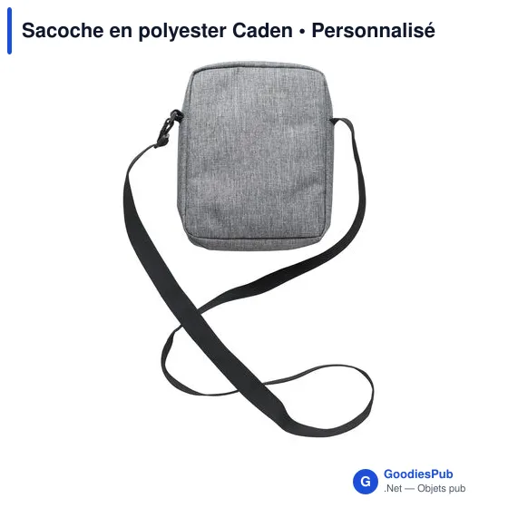 Sacoche personnalisable en polyester avec logo - Caden - Image 3