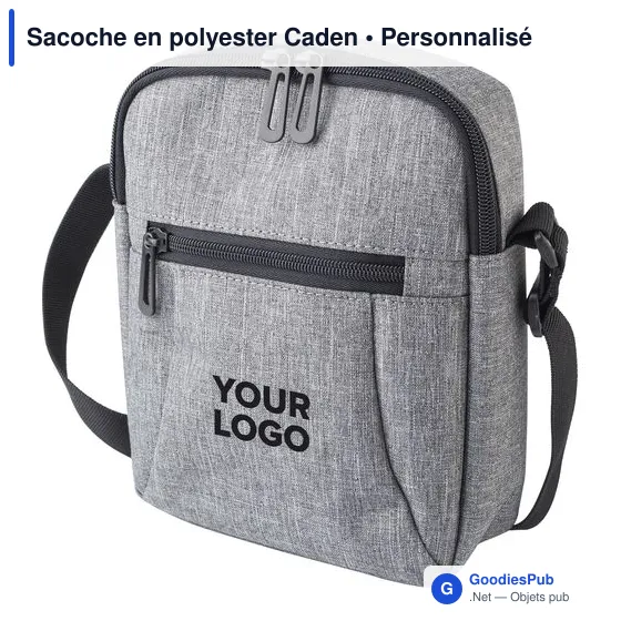 Sacoche personnalisable en polyester avec logo - Caden - Image 4