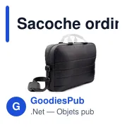 Sacoche ordinateur personnalisable 15,6" avec logo - Aubri - Miniature 1