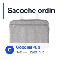 Sacoche ordinateur personnalisable en rPET avec logo - Ibrahim - Miniature 1