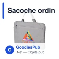Sacoche ordinateur personnalisable en rPET avec logo - Ibrahim - Miniature 2