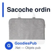 Sacoche ordinateur personnalisable en rPET avec logo - Ibrahim - Miniature 3