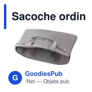 Sacoche ordinateur personnalisable en rPET avec logo - Ibrahim - Miniature 4