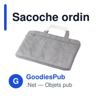 Sacoche ordinateur personnalisable en rPET avec logo - Ibrahim - Miniature 5