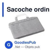 Sacoche ordinateur personnalisable en rPET avec logo - Ibrahim - Miniature 6