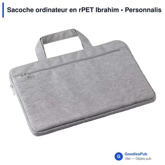 Sacoche ordinateur personnalisable en rPET avec logo - Ibrahim - Image 6