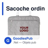 Sacoche ordinateur personnalisable en rPET avec logo - Ibrahim - Miniature 7