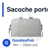 Sacoche porte-ordinateur personnalisable 15'' avec logo - Floyd - Miniature 1