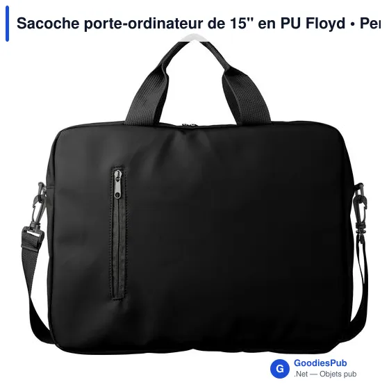 Sacoche porte-ordinateur personnalisable 15'' avec logo - Floyd - Image 11