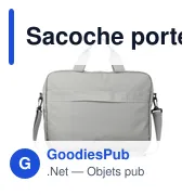 Sacoche porte-ordinateur personnalisable 15'' avec logo - Floyd - Miniature 3