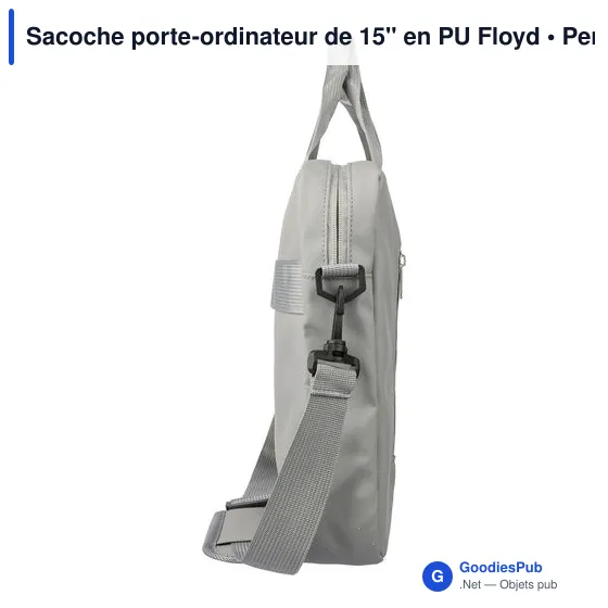 Sacoche porte-ordinateur personnalisable 15'' avec logo - Floyd - Image 5