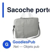 Sacoche porte-ordinateur personnalisable 15'' avec logo - Floyd - Miniature 6