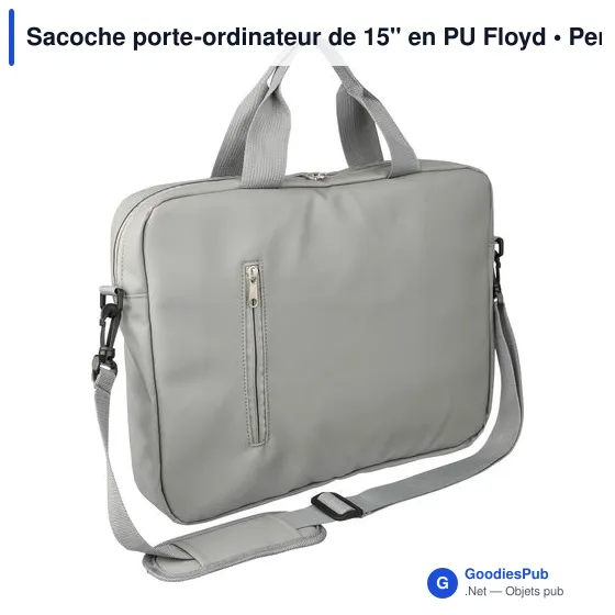 Sacoche porte-ordinateur personnalisable 15'' avec logo - Floyd - Image 6