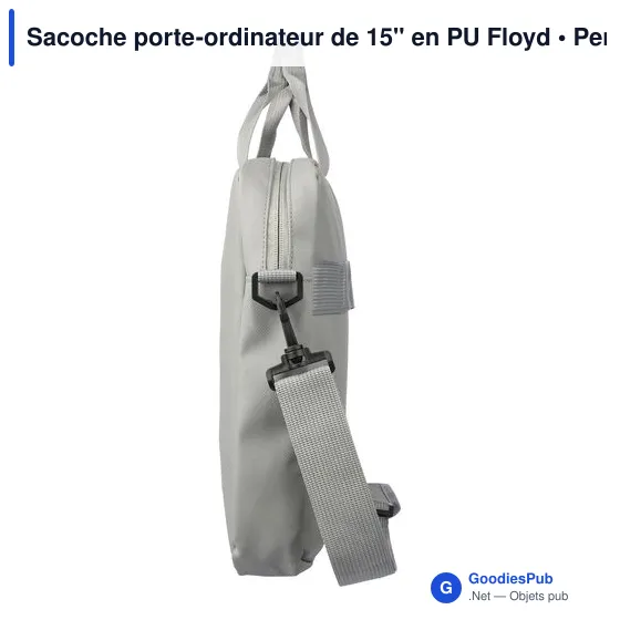 Sacoche porte-ordinateur personnalisable 15'' avec logo - Floyd - Image 7